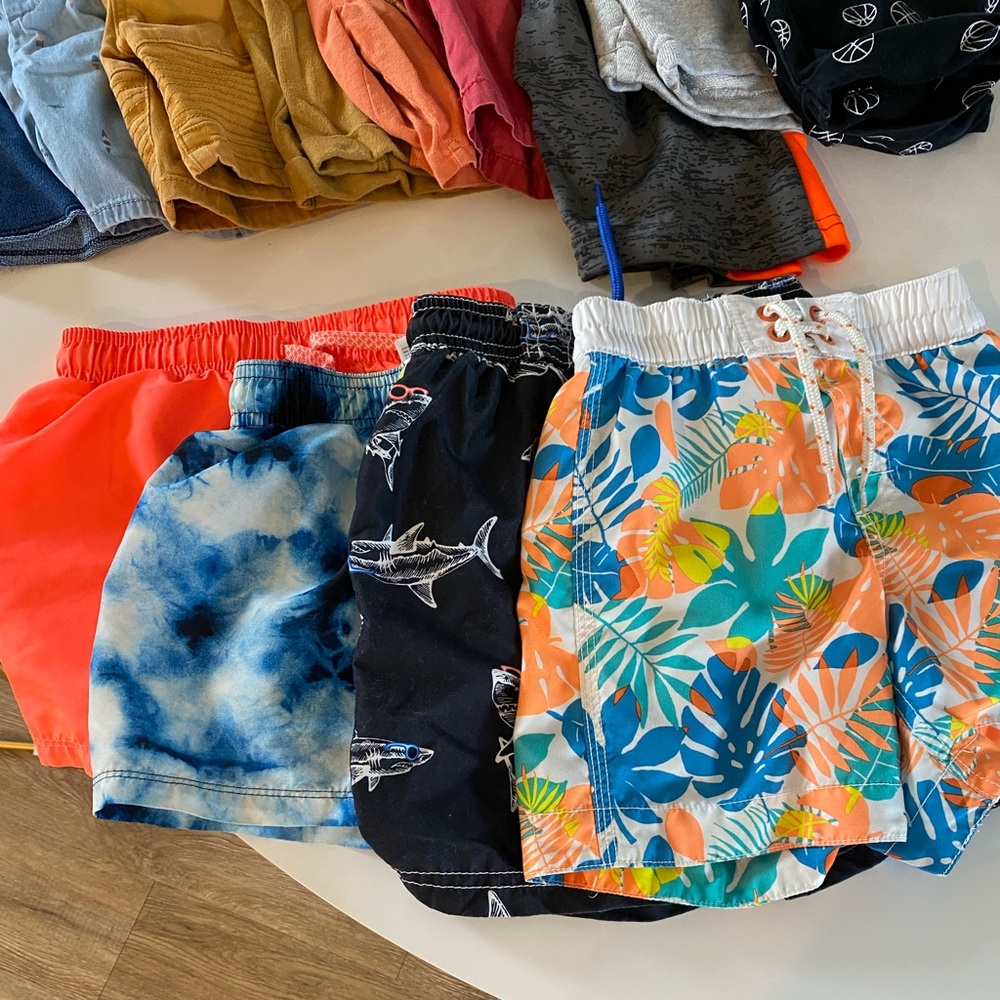 Bathing suits, shorts and pants. All size 4T.